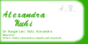 alexandra muhi business card